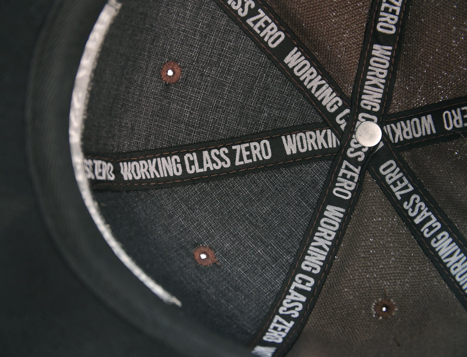 WORKING CLASS ZERO — Standard Logo Canvas Hat ( D. BROWN )